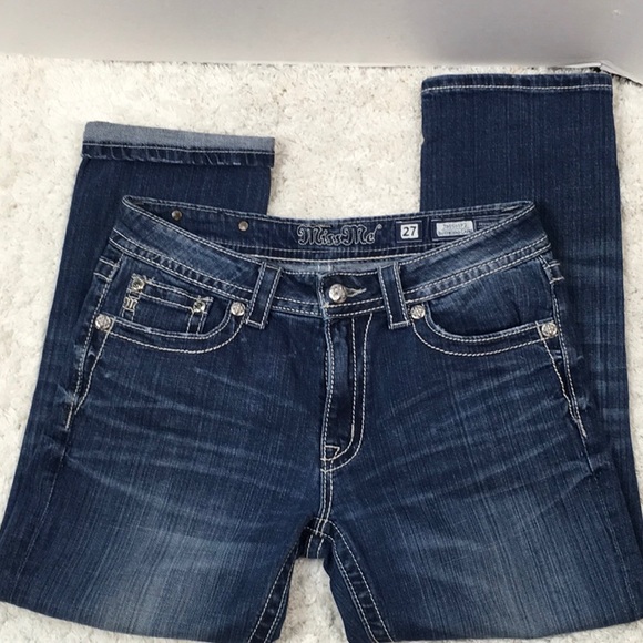 Miss Me boyfriend capris hearts - Picture 3 of 7